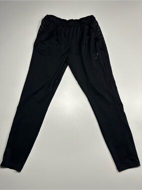 Gymshark Black Sport Stripe Slim Fit Knit Joggers Athletic Track Pants